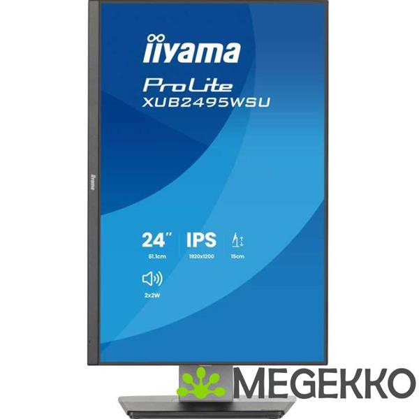 Grote foto iiyama prolite xb2495wsu b1 24 wuxga ips monitor computers en software overige computers en software