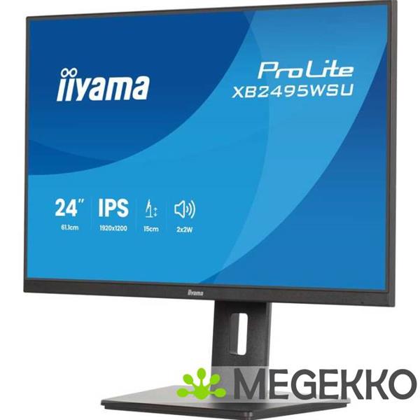 Grote foto iiyama prolite xb2495wsu b1 24 wuxga ips monitor computers en software overige computers en software