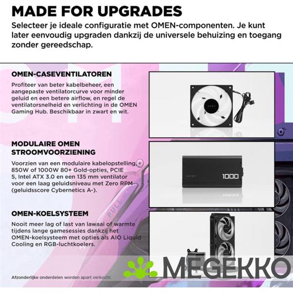 Grote foto hp omen 35l gt16 1071nd amd ryzen 7 rtx 5070 gaming desktop computers en software overige computers en software