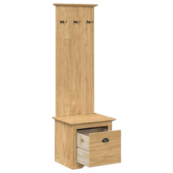 Grote foto vidaxl hal kast bodo honingbruin 50 x 40 x 156 7 cm massief grenenhout huis en inrichting overige huis en inrichting