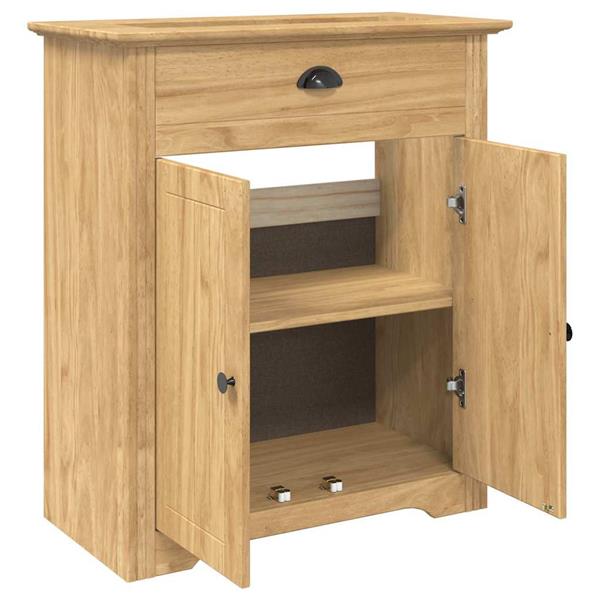 Grote foto vidaxl badkamer kast bodo honingbruin 70 x 35 x 80 cm bewerkt hout huis en inrichting complete badkamers