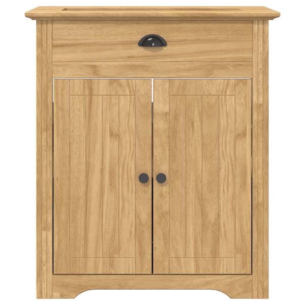 Grote foto vidaxl badkamer kast bodo honingbruin 70 x 35 x 80 cm bewerkt hout huis en inrichting complete badkamers