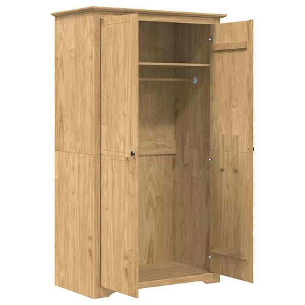 Grote foto vidaxl kledingkast bodo honingbruin 53 5 x 99 x 173 cm bewerkt hout huis en inrichting overige
