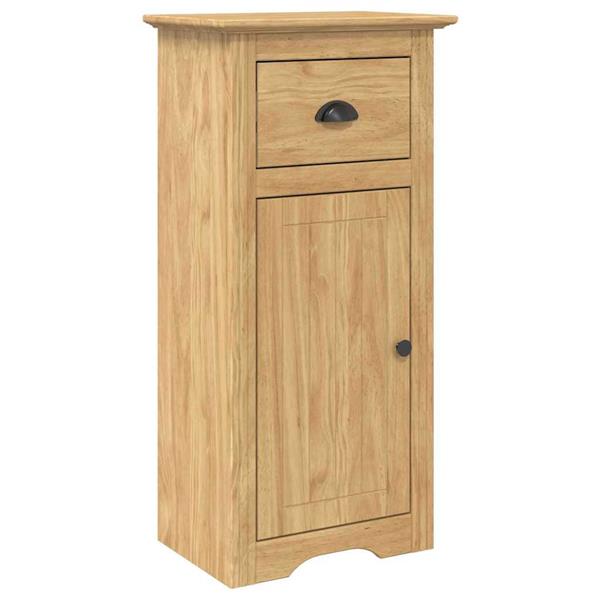 Grote foto vidaxl badkamer kast bodo honingbruin 44 x 30 x 90 cm bewerkt hout huis en inrichting complete badkamers