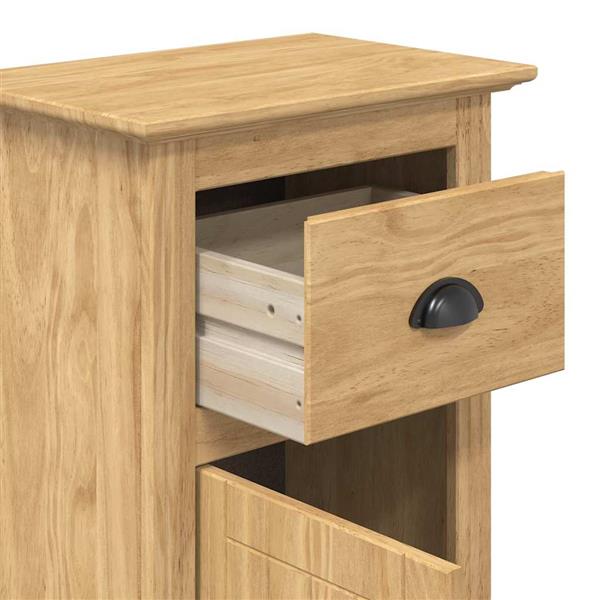Grote foto vidaxl badkamer kast bodo honingbruin 44 x 30 x 90 cm bewerkt hout huis en inrichting complete badkamers