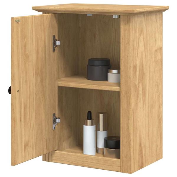 Grote foto vidaxl badkamer wandkast bodo honingbruin 44 x 30 x 60 cm bewerkt hout huis en inrichting complete badkamers