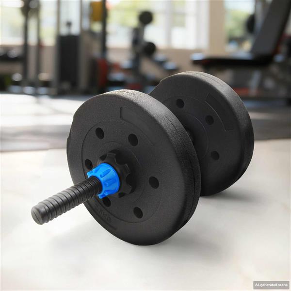 Grote foto vidaxl gewicht platen 4 pcs 10 kg zwart cement en ijzeren zand sport en fitness fitness
