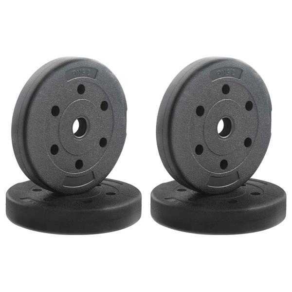 Grote foto vidaxl gewicht platen 4 pcs 10 kg zwart cement en ijzeren zand sport en fitness fitness