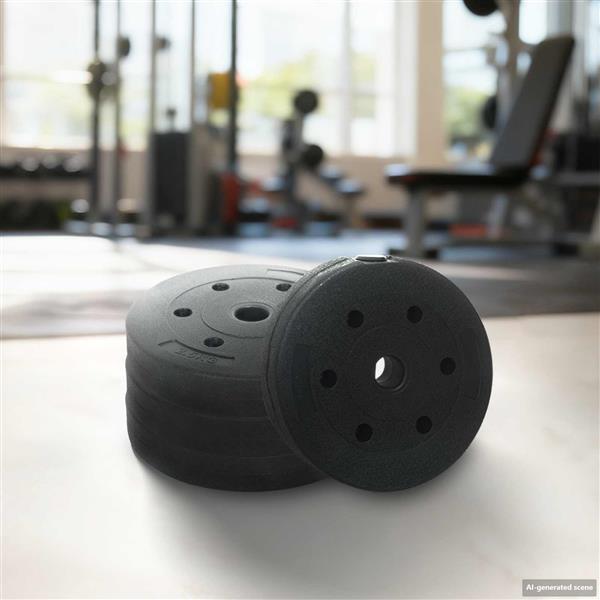Grote foto vidaxl gewicht platen 4 pcs 10 kg zwart cement en ijzeren zand sport en fitness fitness