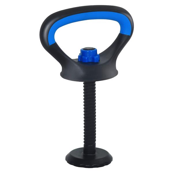 Grote foto vidaxl 4 in 1 dumbbell barbell kettlebell set 20 kg zwart en blauw sport en fitness fitness