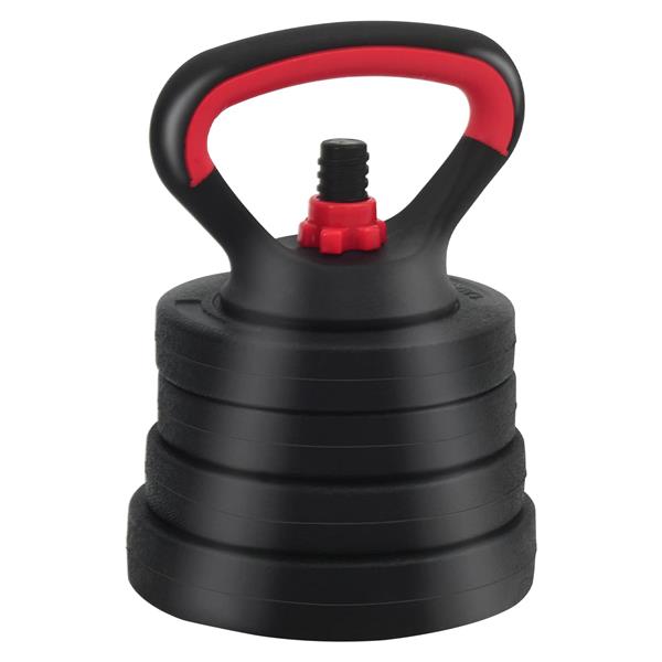 Grote foto vidaxl 4 in 1 dumbbell barbell kettlebell set 20 kg zwart en rood sport en fitness fitness