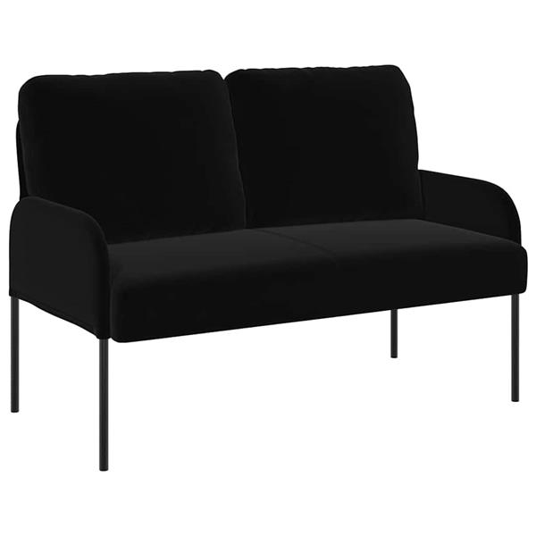 Grote foto vidaxl banken met kussen 110cm zwart multiplex huis en inrichting bankstellen