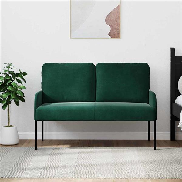 Grote foto vidaxl banken met kussen 110cm donkergroen multiplex huis en inrichting bankstellen