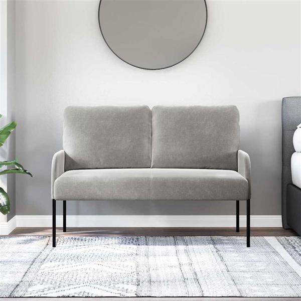 Grote foto vidaxl banken met kussen 110cm lichtgrijs multiplex huis en inrichting bankstellen