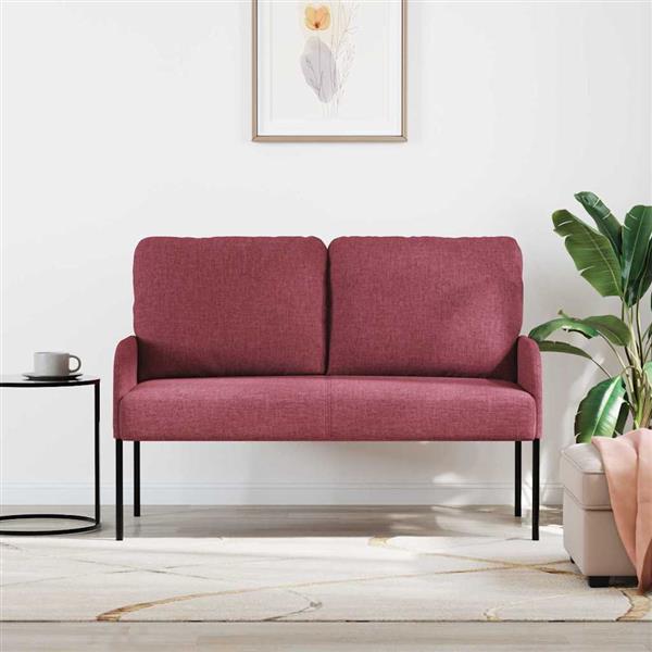Grote foto vidaxl banken met kussen 110cm wijnrood multiplex huis en inrichting bankstellen
