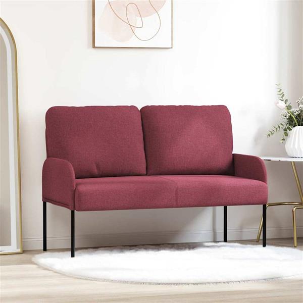 Grote foto vidaxl banken met kussen 110cm wijnrood multiplex huis en inrichting bankstellen
