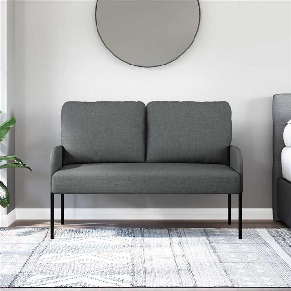 Grote foto vidaxl banken met kussen 110cm donkergrijs multiplex huis en inrichting bankstellen