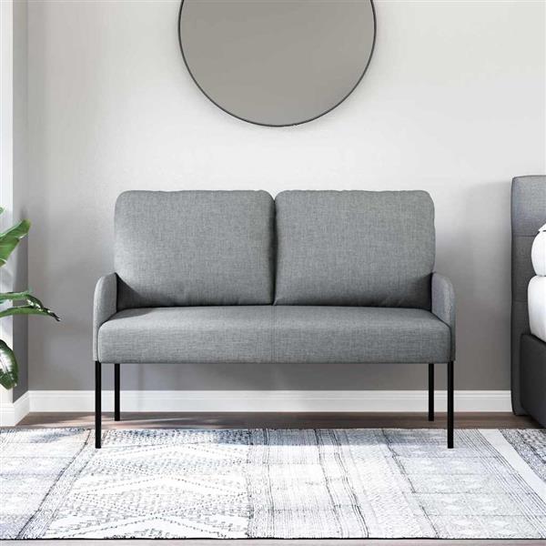 Grote foto vidaxl banken met kussen 110cm lichtgrijs multiplex huis en inrichting bankstellen