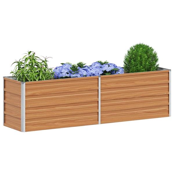 Grote foto vidaxl verhoogde plantenbak licht bruin 160 x 40 x 45 cm tuin en terras overige tuin en terras