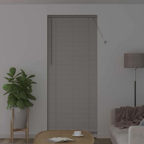 Grote foto vidaxl venetiaanse jaloezie n zilver 220 x 85 cm aluminium huis en inrichting gordijnen en lamellen