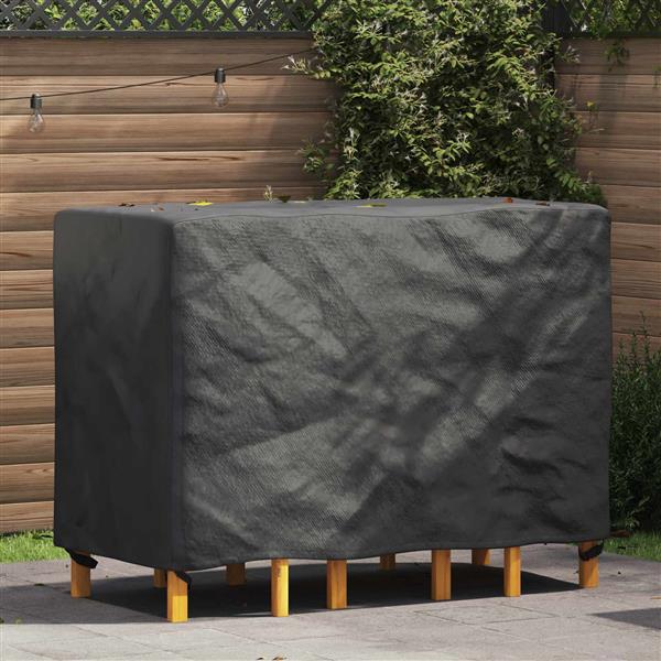 Grote foto vidaxl meubelhoes effen zwart 140 x 70 x 90 cm 210d tuin en terras tuinmeubelen