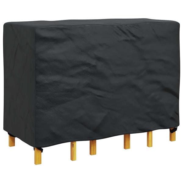 Grote foto vidaxl meubelhoes effen zwart 140 x 70 x 90 cm 210d tuin en terras tuinmeubelen