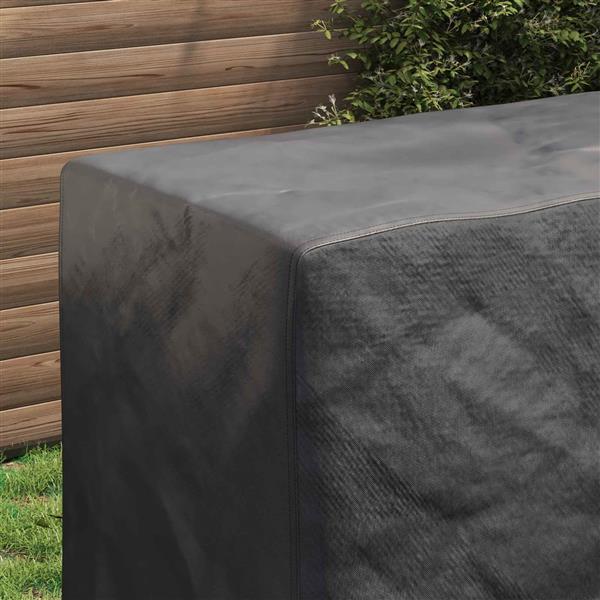 Grote foto vidaxl meubelhoes effen zwart 140 x 70 x 90 cm 210d tuin en terras tuinmeubelen