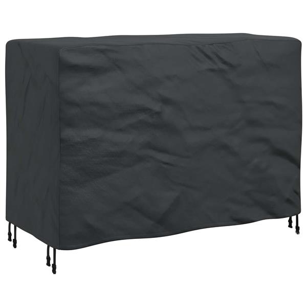 Grote foto vidaxl meubelhoes effen zwart 140 x 70 x 90 cm 210d tuin en terras tuinmeubelen