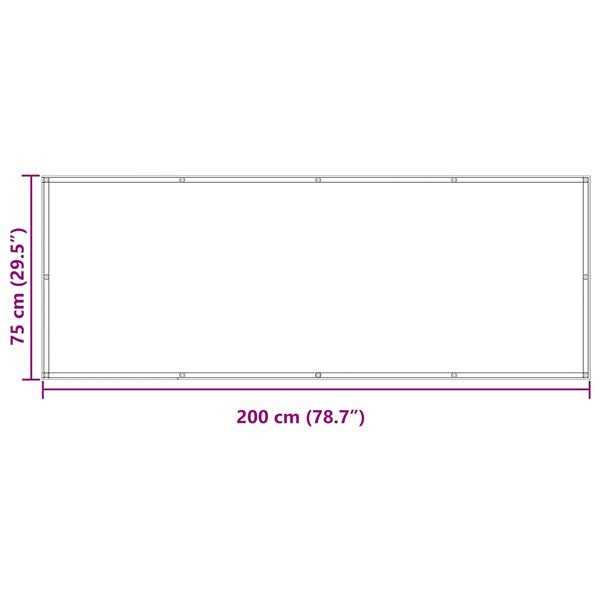 Grote foto vidaxl balkon scherm cr me 75 x 200 cm oxford stof tuin en terras overige tuin en terras