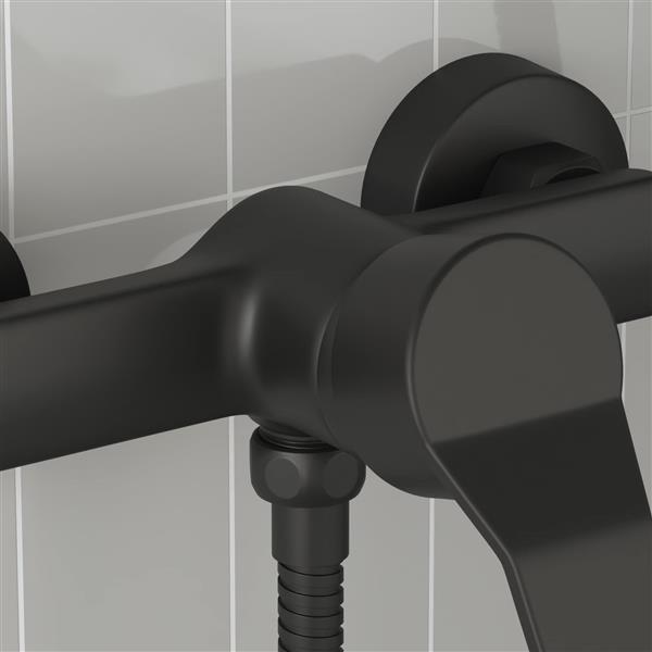 Grote foto vidaxl douchemengkraan zwart g 1 2 inch koper doe het zelf en verbouw sanitair
