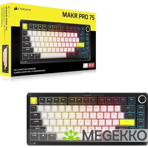 Grote foto corsair makr pro 75 hall effect diy qwerty us zwart computers en software toetsenborden