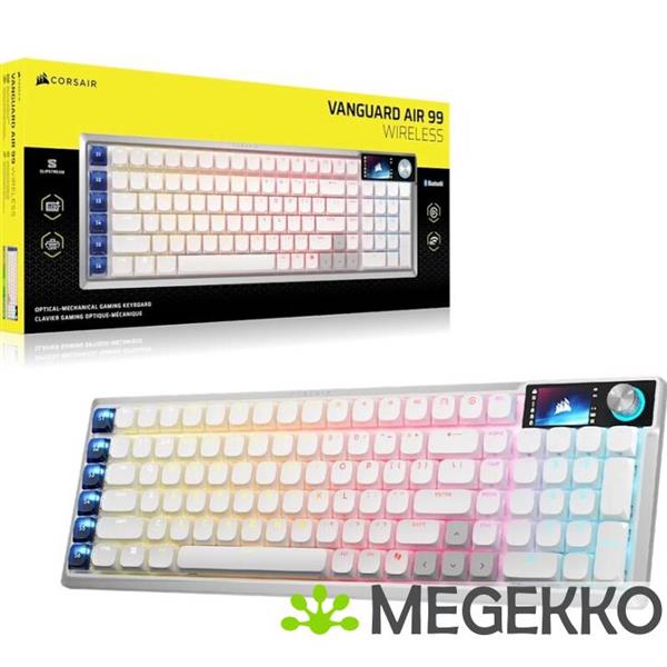 Grote foto corsair vanguard air 99 wireless opx low profile qwerty us wit computers en software toetsenborden
