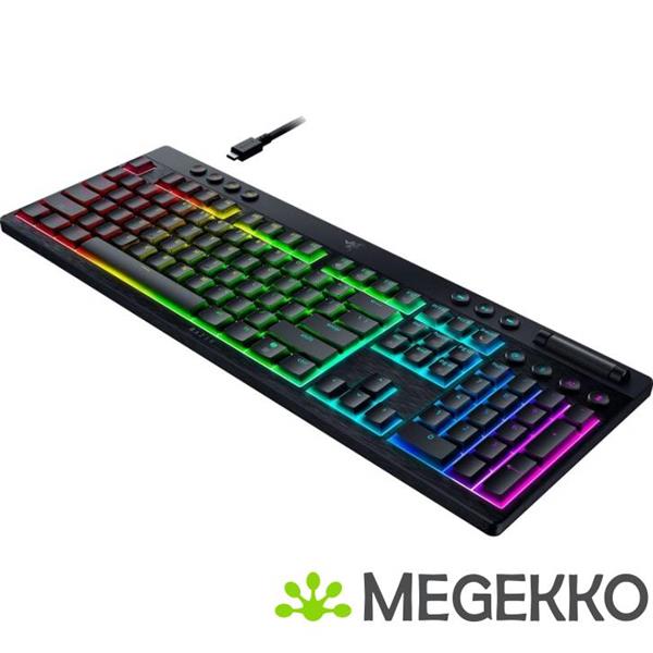 Grote foto razer blackwidow v4 low profile yellow linear hyperspeed toetsenbord computers en software toetsenborden