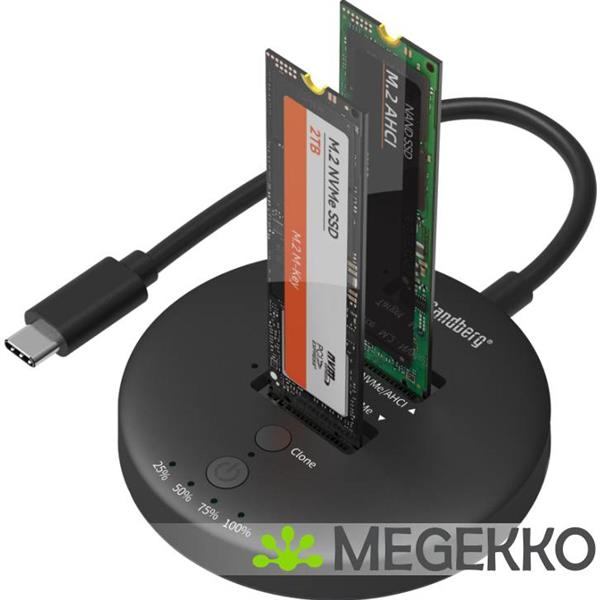 Grote foto sandberg 136 72 basisstation voor opslagstations usb 3.2 gen 2 3.1 gen 1 type c zwart computers en software overige computers en software