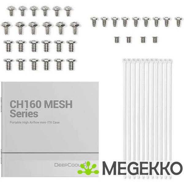 Grote foto deepcool ch160 mesh wh wit computers en software behuizingen en kasten