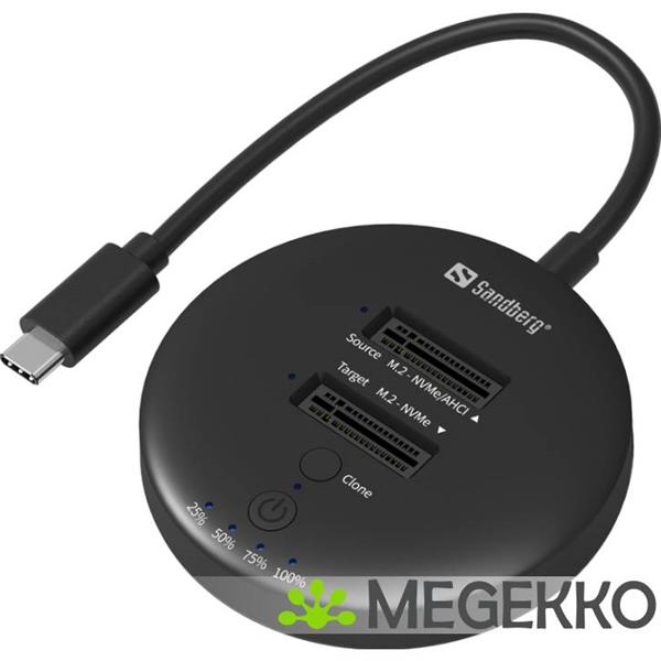 Grote foto sandberg 136 72 basisstation voor opslagstations usb 3.2 gen 2 3.1 gen 1 type c zwart computers en software harde schijven