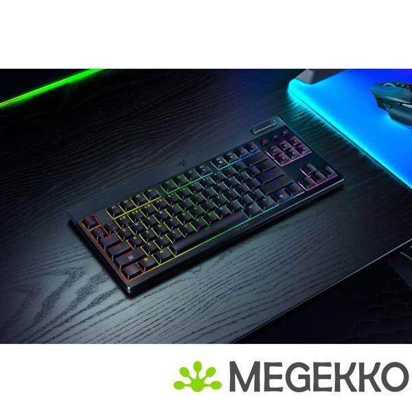 Grote foto razer blackwidow v4 low profile tenkeyless hyperspeed tactile orange toetsenbord computers en software toetsenborden