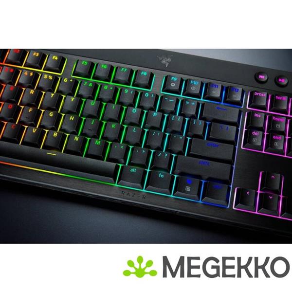Grote foto razer blackwidow v4 low profile tenkeyless hyperspeed tactile orange toetsenbord computers en software toetsenborden