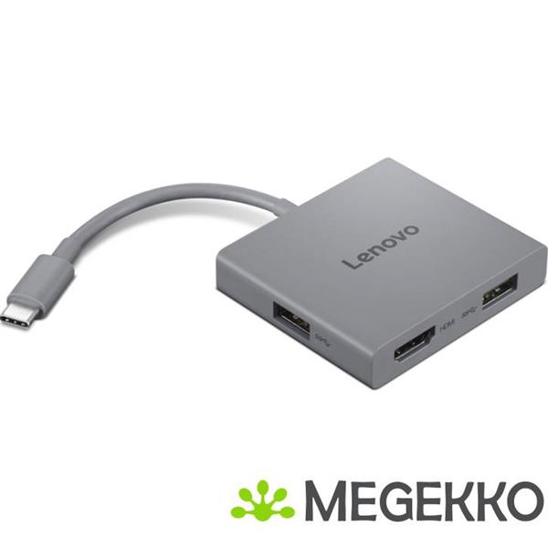 Grote foto lenovo gx91r64790 laptop dock poortreplicator bedraad usb 3.2 gen 1 3.1 gen 1 type c grijs computers en software overige computers en software