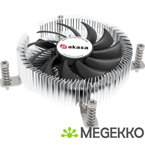 Grote foto akasa ak cc6610ep01 koelsysteem voor computers processor luchtkoeler 7 5 cm zwart zilver 1 stuk s computers en software overige computers en software