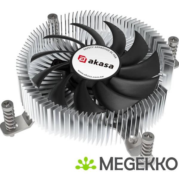 Grote foto akasa ak cc6610ep01 koelsysteem voor computers processor luchtkoeler 7 5 cm zwart zilver 1 stuk s computers en software overige computers en software