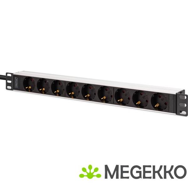 Grote foto digitus dn 95440 energiedistributie 9 ac uitgang en 1u zwart zilver computers en software overige