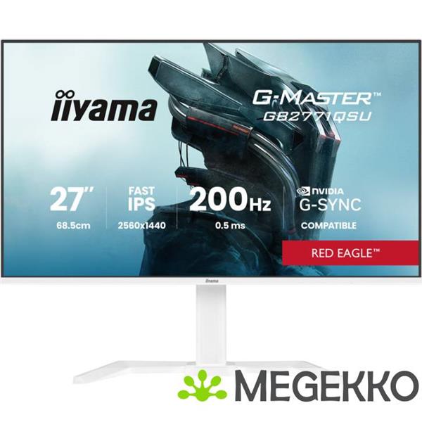 Grote foto iiyama g master gb2771qsu w1 27 quad hd 200hz ips gaming monitor wit computers en software overige computers en software