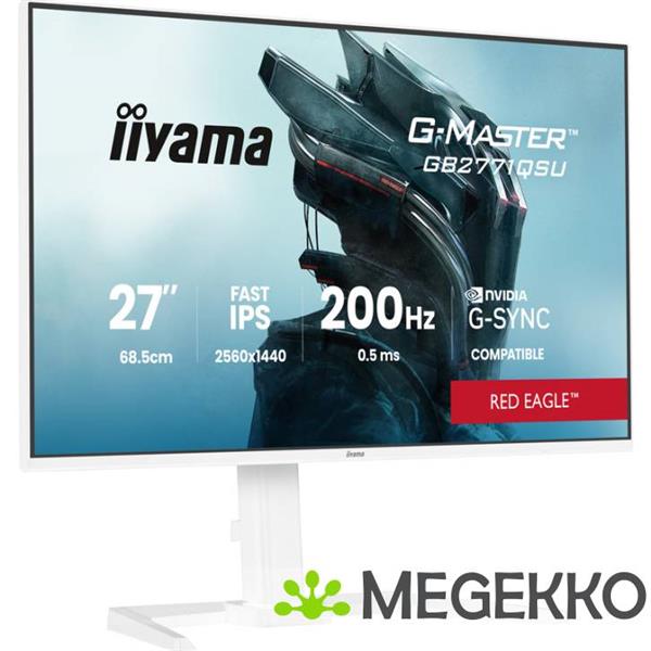 Grote foto iiyama g master gb2771qsu w1 27 quad hd 200hz ips gaming monitor wit computers en software overige computers en software