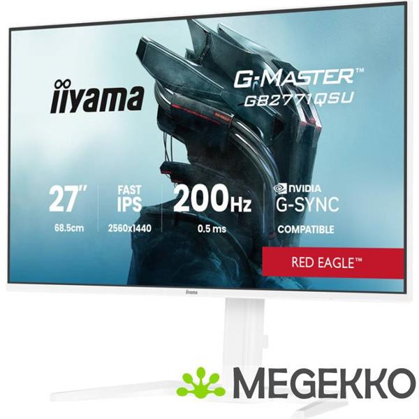 Grote foto iiyama g master gb2771qsu w1 27 quad hd 200hz ips gaming monitor wit computers en software overige computers en software