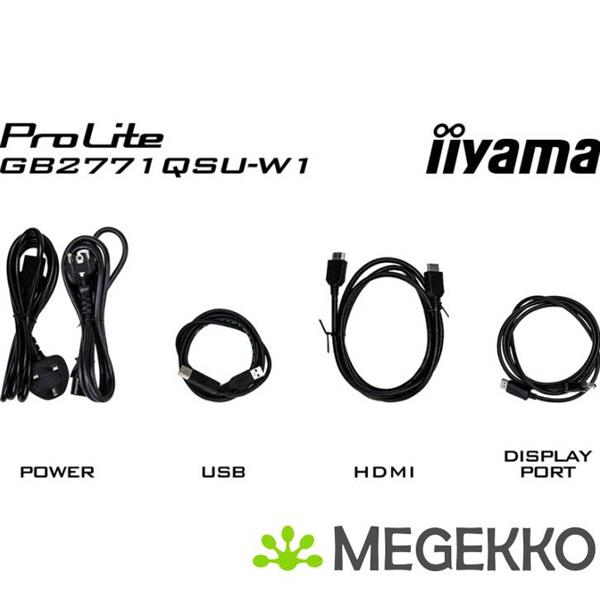 Grote foto iiyama g master gb2771qsu w1 27 quad hd 200hz ips gaming monitor wit computers en software overige computers en software