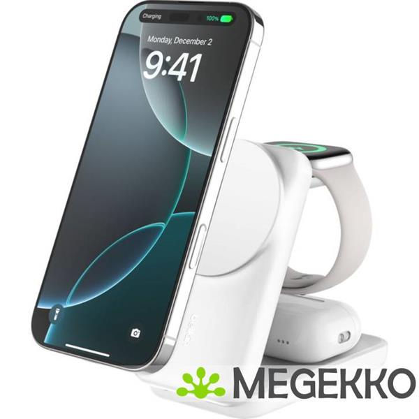 Grote foto belkin ultracharge 25w qi2 3in1 magnetic charger eu white square binnen computers en software overige