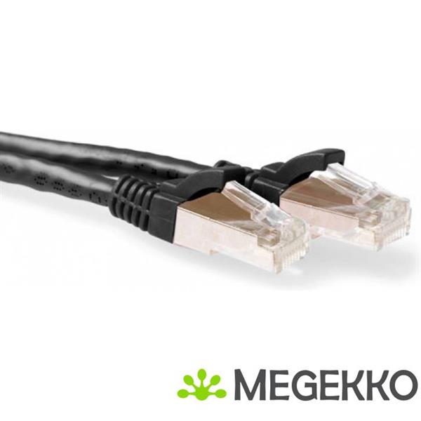 Grote foto act zwarte 20 meter lszh sftp cat6a patchkabel snagless met rj45 connectoren computers en software overige