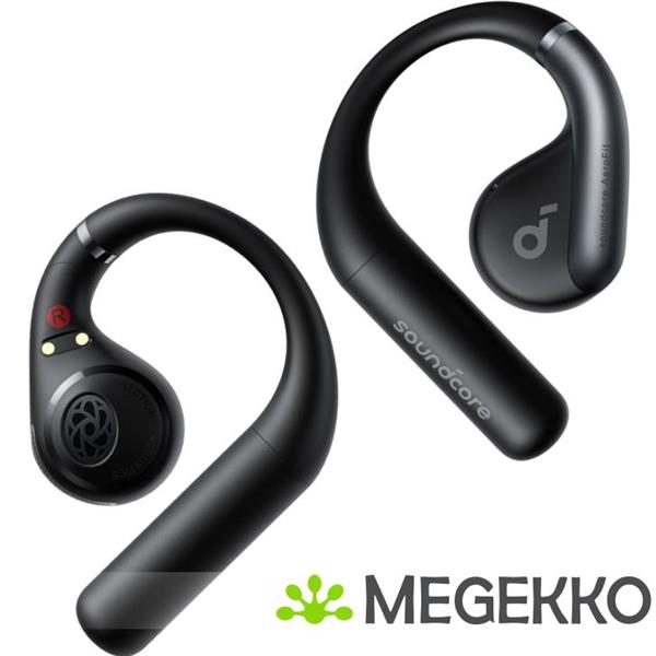 Grote foto anker soundcore aerofit open ear draadloos zwart audio tv en foto koptelefoons