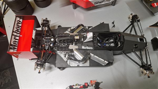 Grote foto mclaren ayrton senna mp4 4 model 1 8 verzamelen auto en modelauto